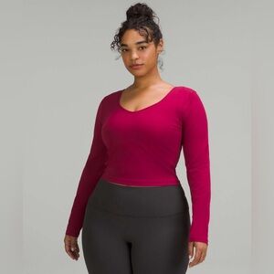 Lululemon Align Long Sleeve Shirt in Pomegranate Pink